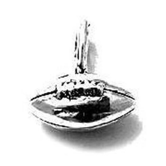 SMALL FOOTBALL CHARM IN 3D. STERLING SILVER - Picture 1 of 1